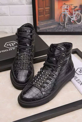 PhiliPP Plein High-Top Fashion Men Shoes--005